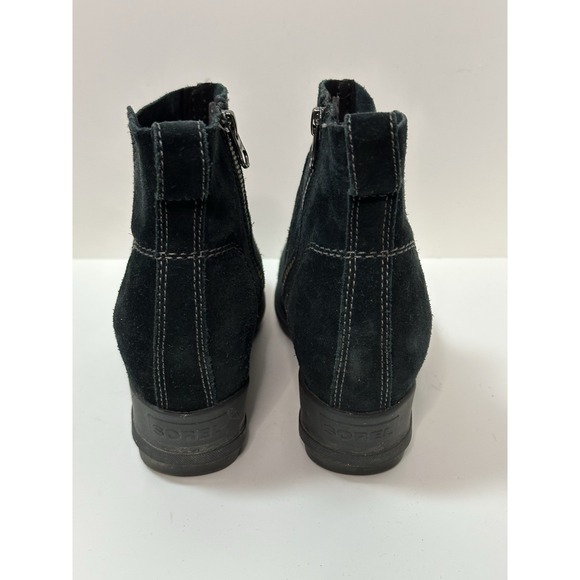 Sorel Women's Evie Bootie Waterproof Side‎ Zipper Suede Boots Black Size 7 - Picture 5 of 7